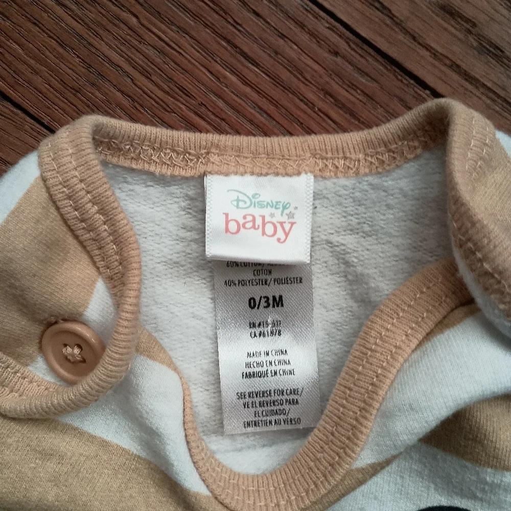 Disney‎ Baby Pooh Bear Striped Romper